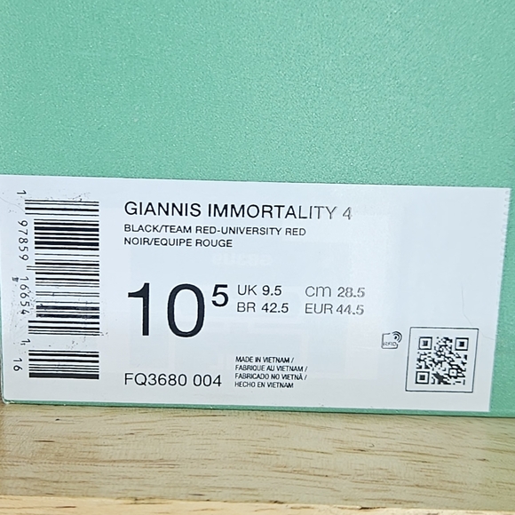 Nike Giannis Immortality 4/Men's Basketball Shoes/ black end red/FQ3680-004 - Picture 11 of 12